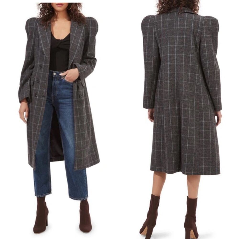 ASTR the Label Audrey Plaid Wool Blend Coat